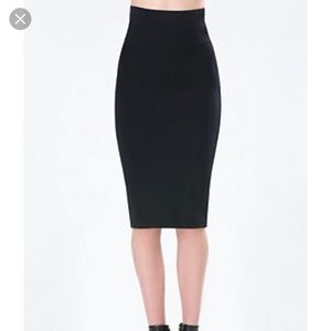 Bebe black knit midi skirt
